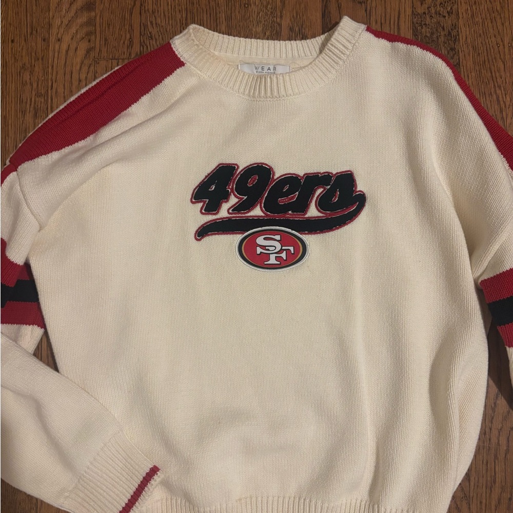 49ers Cream and Red Sweater!
